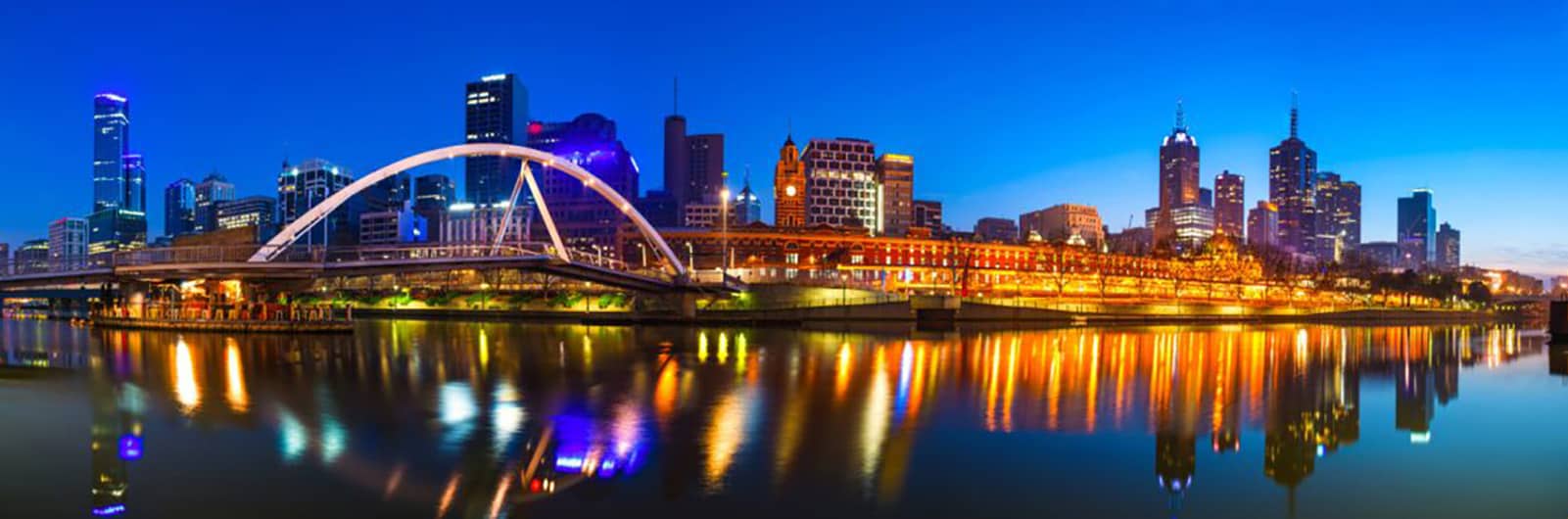 Melbourne city view from southbank